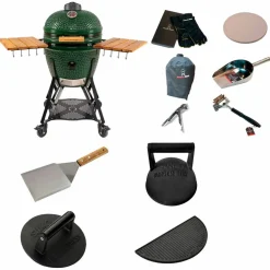 Gen 2 Large kamadogrill med smashpakke, grønn