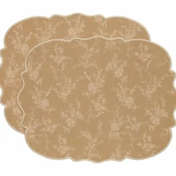 Gia bordbrikke blomst 35 x 45 cm 2-pakning, grønn