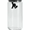 Gianni Glasskrukke med Lokk Svart 140 cl