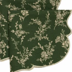 Gia serviett blomst 45 x 45 cm 2-pakning, beige