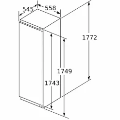 GIN81VEE0 Serie 4 integrert fryseskap 177,2 x 55,8 cm, flathengsel