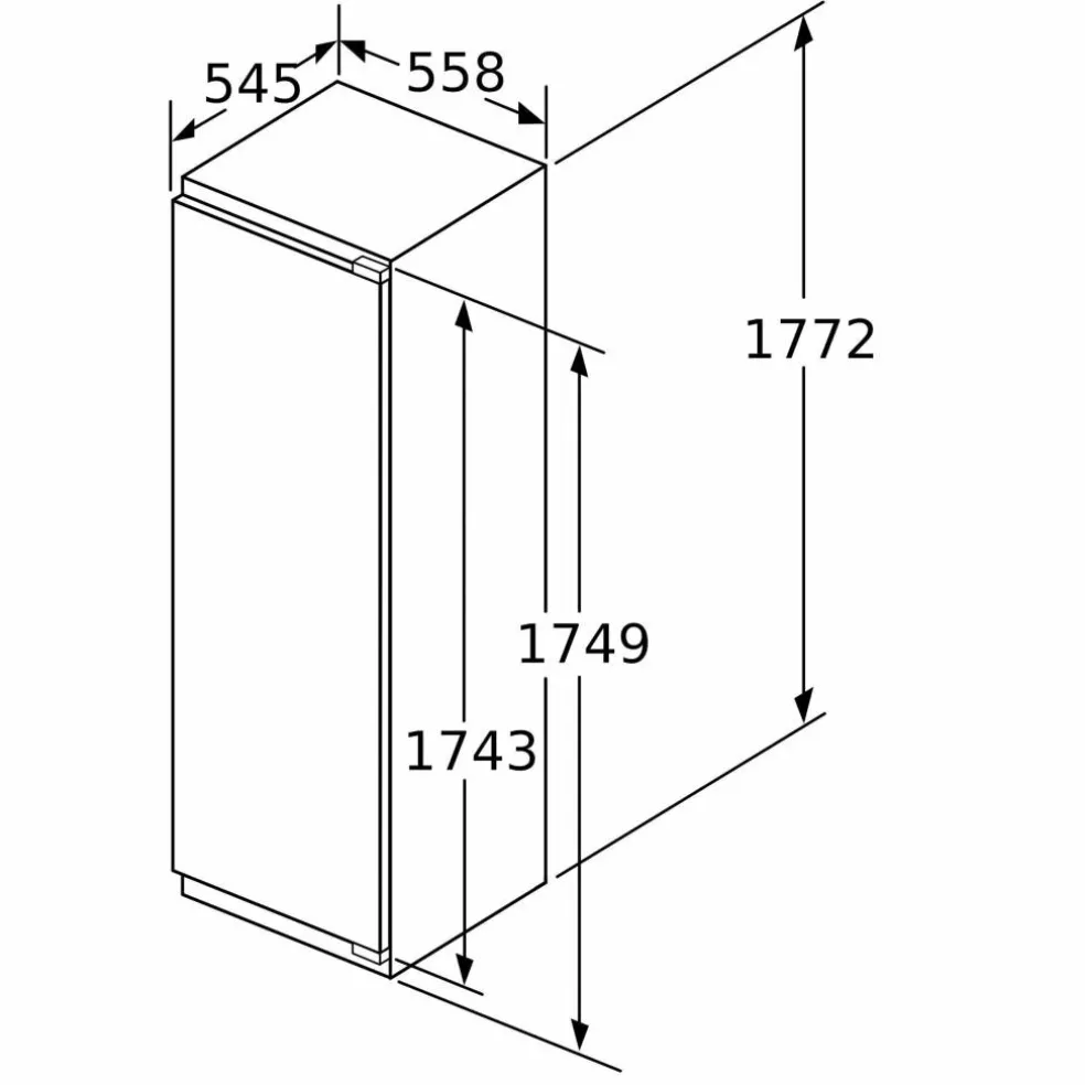 GIN81VEE0 Serie 4 integrert fryseskap 177,2 x 55,8 cm, flathengsel