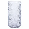 Glassvase 18 cm, mønstret glass