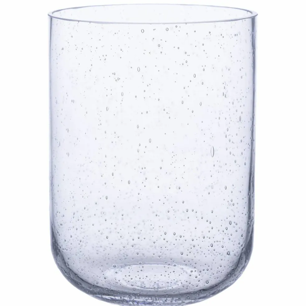 Glassvase 18 cm, mønstret glass