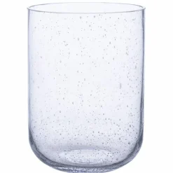 Glassvase 25 cm, mønstret glass