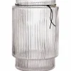 Glassvase med stripete struktur, 28 cm