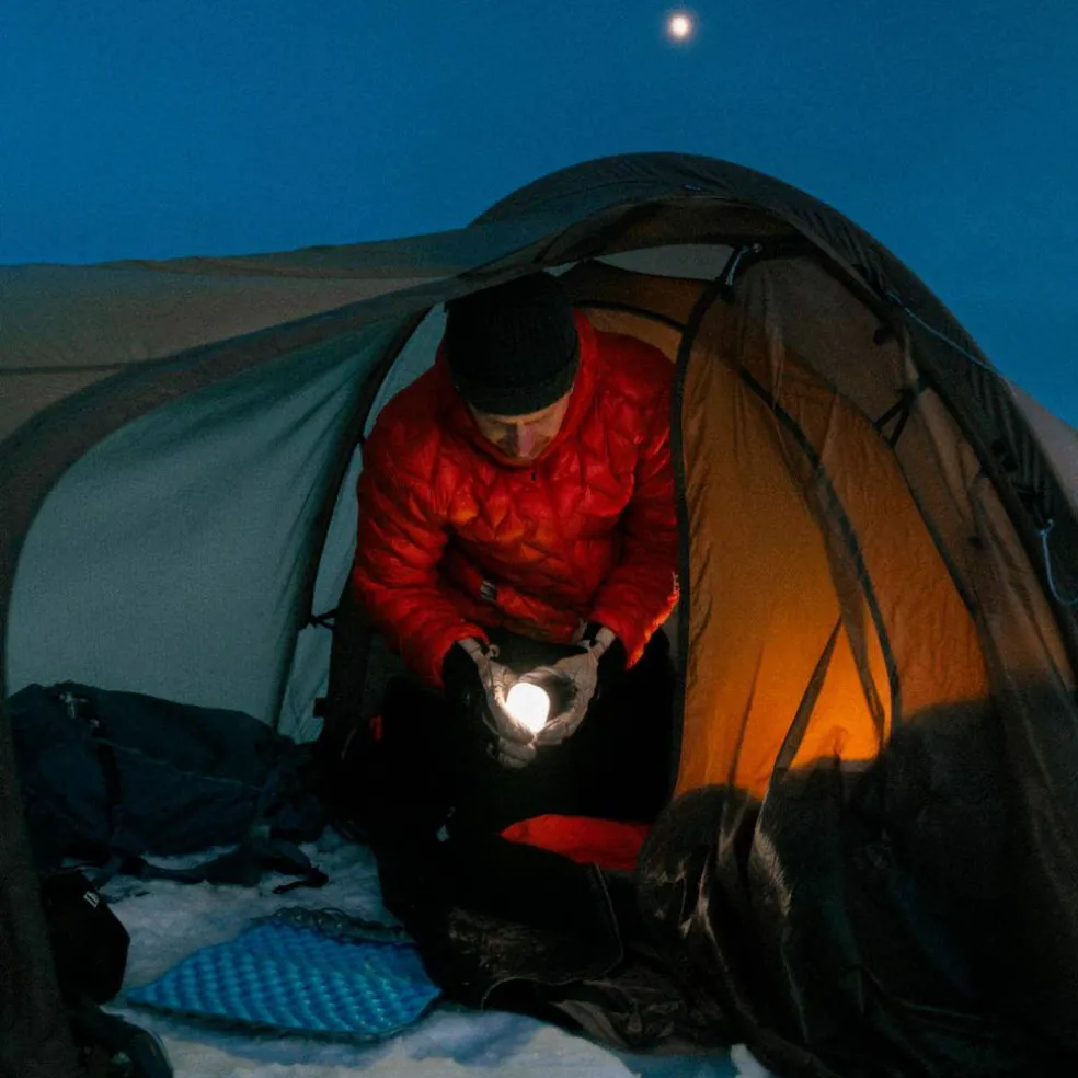 Glow Recharge campinglykt, blå