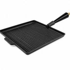 Gold firkantet grillpanne 28 x 28 cm, støpejern