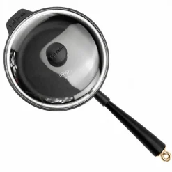 Gold traktørpanne med glasslokk 28 cm