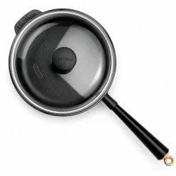Gold traktørpanne med glasslokk 28 cm