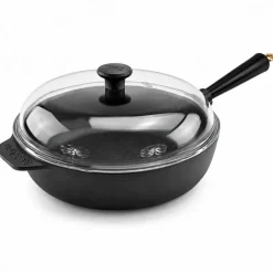 Gold traktørpanne med glasslokk 25 cm