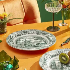 Green Italian asjett 15 cm, grønn/hvit