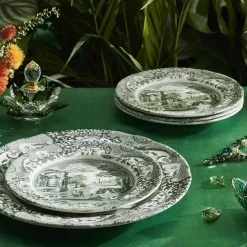 Green Italian asjett 15 cm, grønn/hvit
