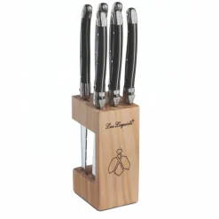 Grillkniver i trekloss, antracit