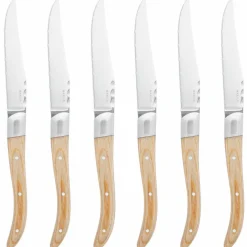 Grillkniver 6-pakning, lyst pakkatre