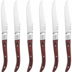 Grillkniver 6-pakning, lyst pakkatre