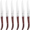 Grillkniver 6-pakning, rødt pakkatre