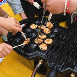 Grillplate til pannekaker, svart