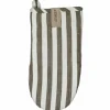 Grillvott 16 × 30 cm smalstripet, salvie/hvit