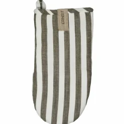 Grillvott 16 × 30 cm smalstripet, salvie/hvit