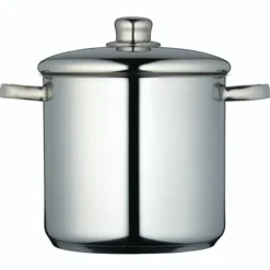 Gryte med lokk 5,5 liter, rustfritt stål