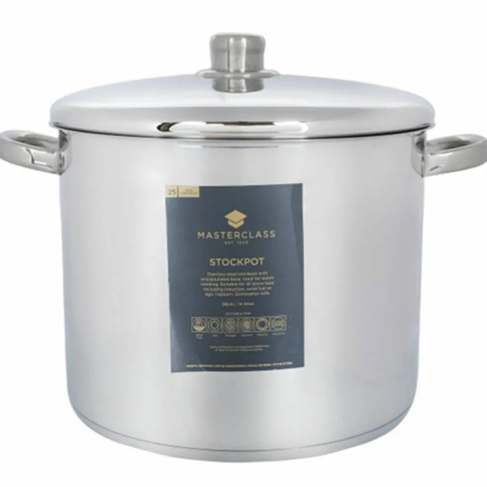 Gryte med lokk 5,5 liter, rustfritt stål