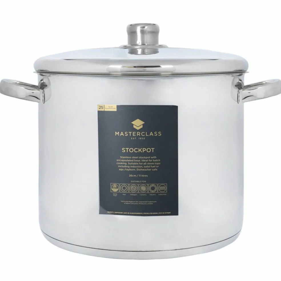 Gryte med lokk 5,5 liter, rustfritt stål