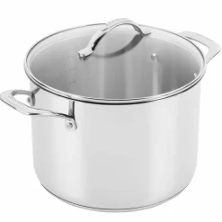 Gryte med lokk 15 liter, rustfritt stål