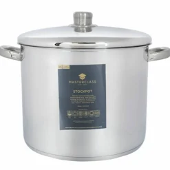 Gryte med lokk 14 liter, rustfritt stål