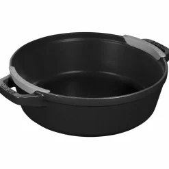 Grytesett i støpejern 24 cm, svart