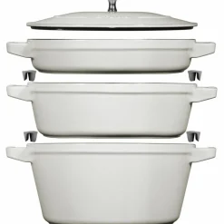 Grytesett i støpejern 24 cm, svart