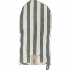 Grytevott med bred stripe, grønn/hvit