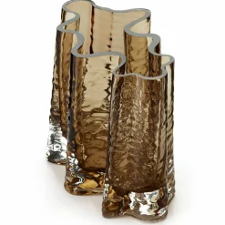 Gry Wide vase, 24 cm, cognac