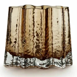 Gry Wide vase, 19 cm, cognac