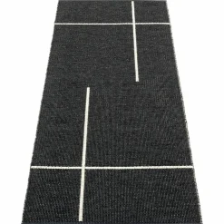 Gulvteppe Fred, 70 x 270 cm., black/vanilla