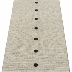 Gulvteppe Peg, 70 x 140 cm, black/linen