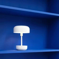 Haipot portabel LED-bordlampe, mørkerød