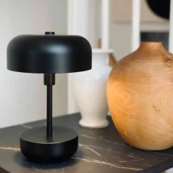 Haipot portabel LED-bordlampe, mørkerød