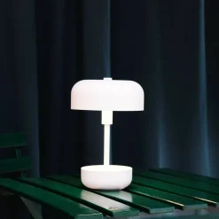 Haipot portabel LED-bordlampe, mørkerød