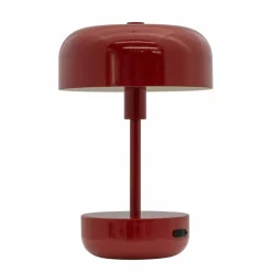 Haipot portabel LED-bordlampe, mørkerød