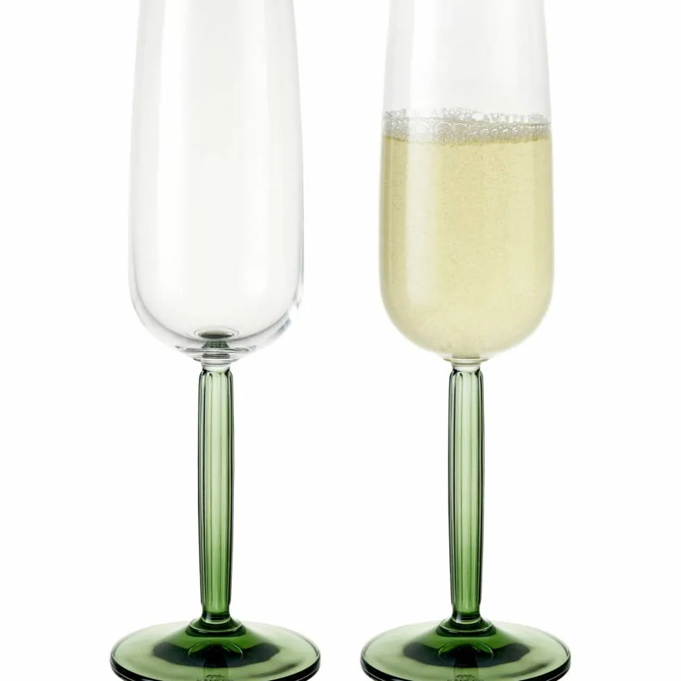 Hammershøi champagneglass, 24 cl, 2 stk, klar
