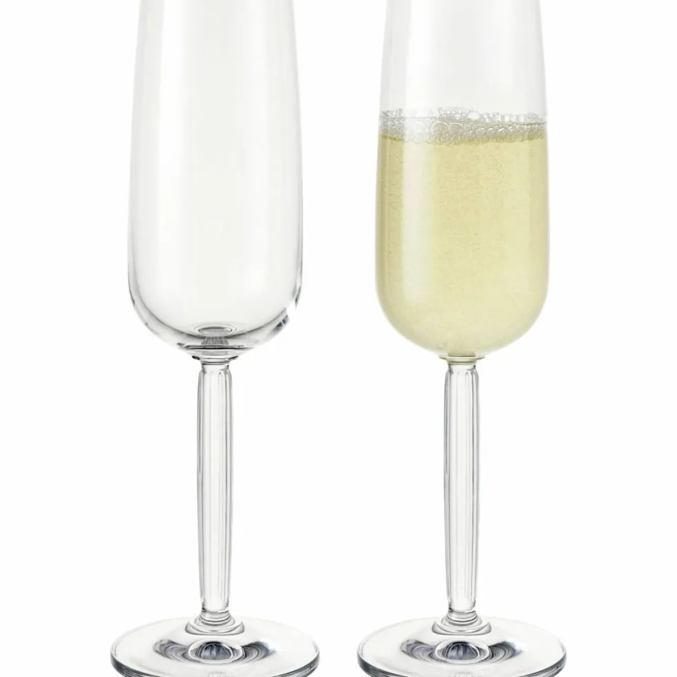 Hammershøi champagneglass, 24 cl, 2 stk, klar