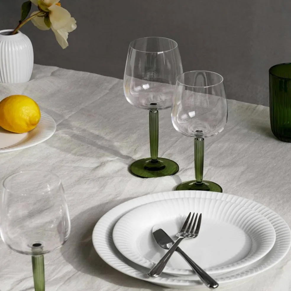 Hammershøi hvitvinsglass 35 cl Ø 8,5 cm 2 stk, grønn