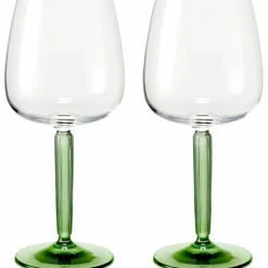 Hammershøi rødvinsglass Ø 9,5 cm 2 stk, grønn