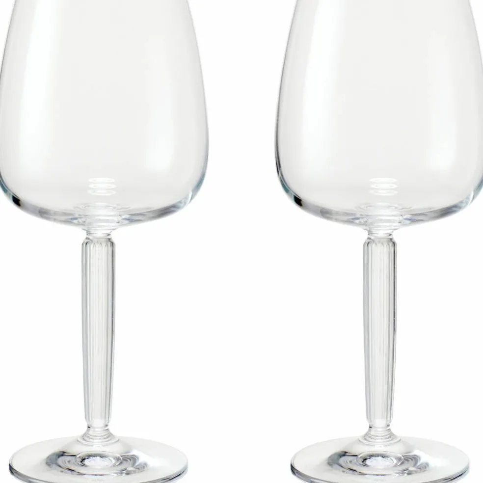 Hammershøi rødvinsglass Ø 9,5 cm 2 stk, grønn