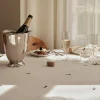 Hamret champagneglass, klart