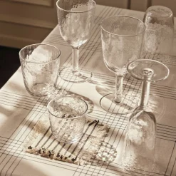 Hamret champagneglass, klart
