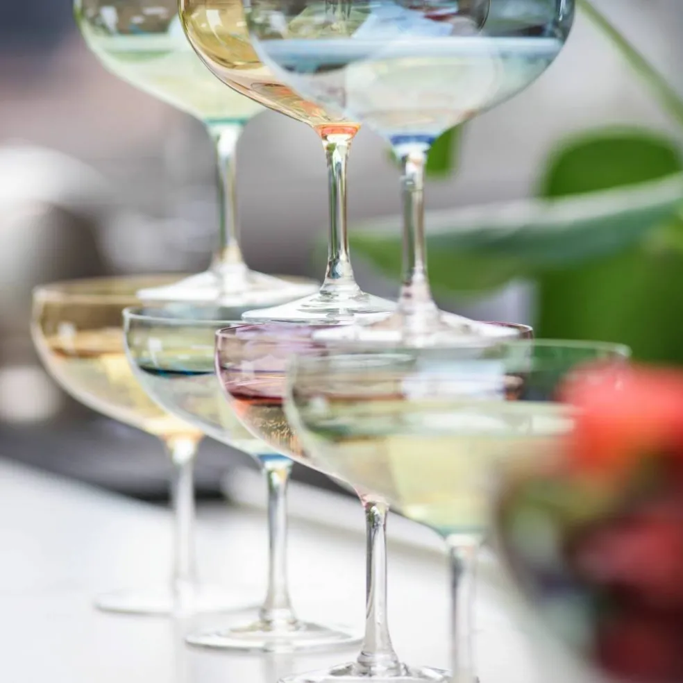 Happy cocktailglass 28 cl, blå