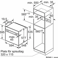 HB772A1B1 iQ700 innbyggingsovn, svart