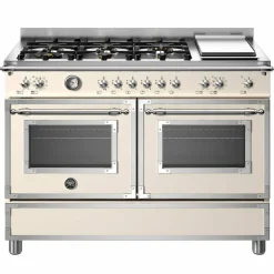 HER126G2EAVT Heritage Gasskomfyr med dobbelovn 120 cm, Cremehvit